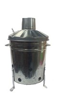 Galvanised Metal Incinerators Garden Waste Wood Fire Bin Burner 15L