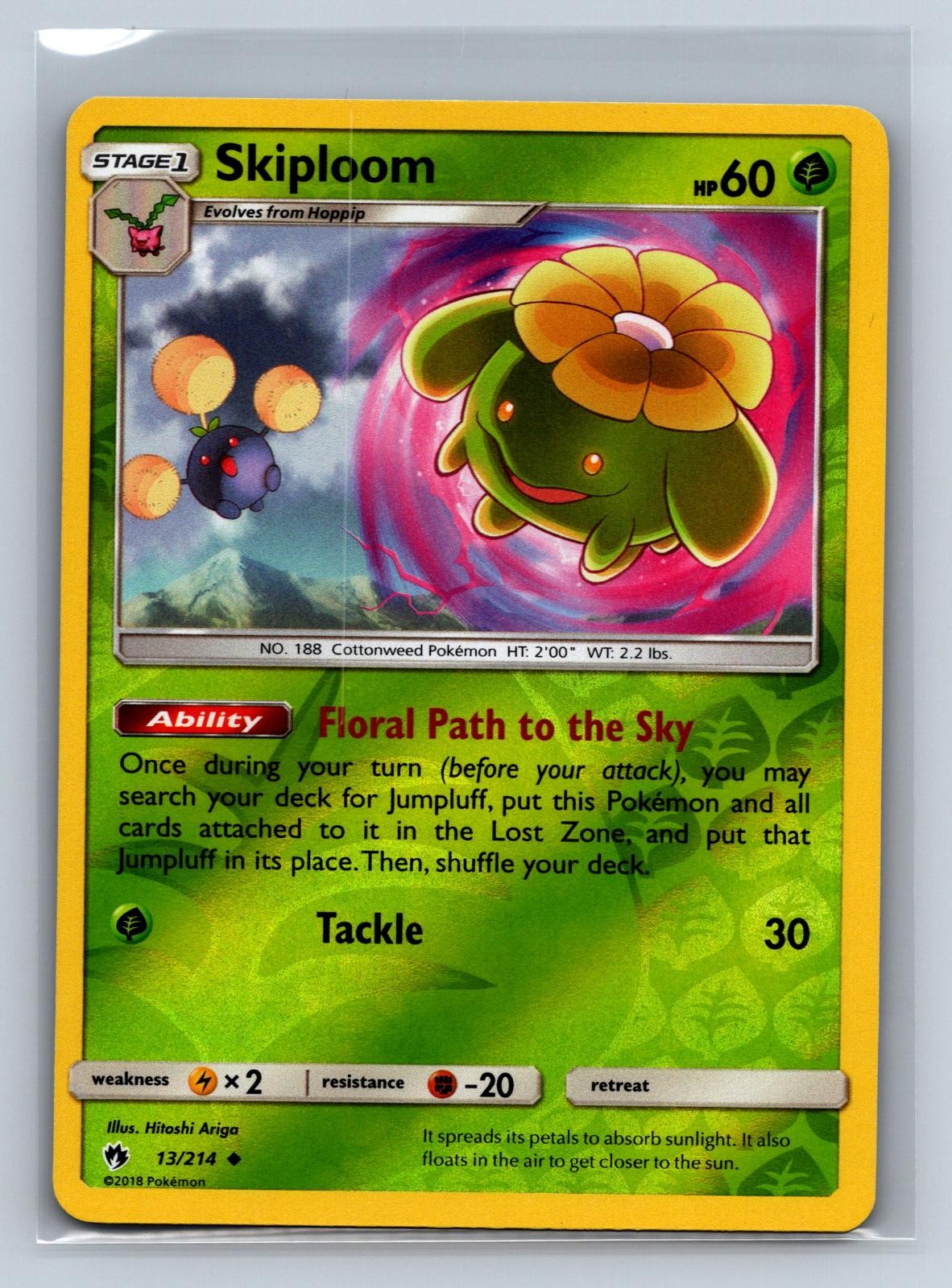 Skiploom 13/214 Uncommon Lost Thunder Pokemon Reverse Holo NM/M 730c-41
