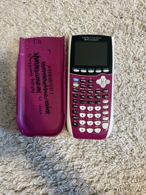 Texas Instruments TI-84 Plus C Silver Edition Graphing Calculator Pink W/Case