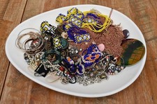 (G) 1.3kg Bundle Job Lot of Mixed Vintage Jewellery Bundle Craft Beads Upcycle