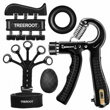 5PCS Grip Strength Trainer Kit Hand Gripper Forearm Exerciser Finger Strengthene