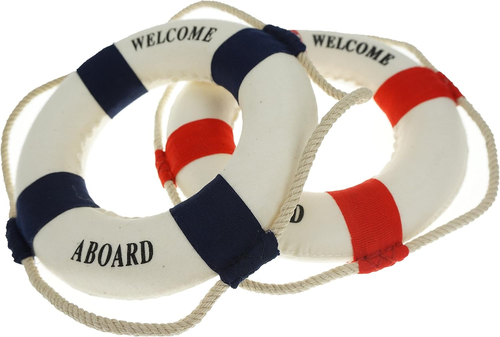 2pcs Sailboat Life Ring Wall Decorations Nautical Decor for Wall Decor ...
