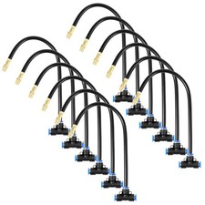 12 Pcs Brass Misting Nozzles Tee with 12 Inch Built in Hose for Patio Outdoor...