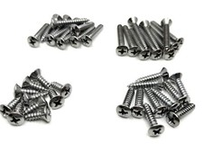 40 Pcs 8 W 8 Head Phillips Oval Head Chrome Automotive Trim Screws Fits Ford 40 Pcs 8 W 8 Head Phillips Oval Head Chrome Automotive Trim Screws Fits Ford