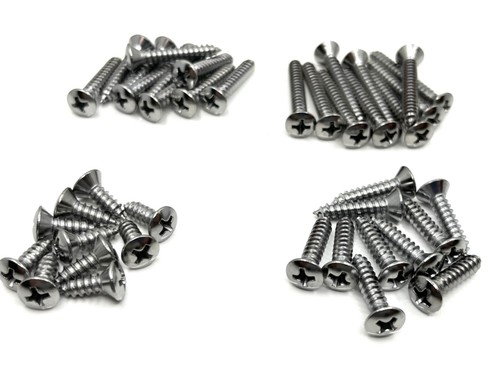 25 Pcs #8 X 7/8 W/#6 Head Stainless Kick Panel Door Automotive Trim Screws Ford - Foto 10