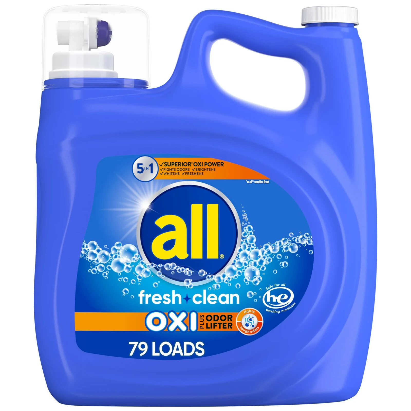 all Liquid Laundry Detergent Free Clear Odor Relief 141 Fluid Ounces 79