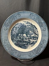 Beautiful Vintage CURRIER & IVES The Old Grist Mill Dinner Plate 9”