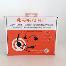 Spracht ZUMRJ9M Headset for Desktop Phones Universal Single Ear BLACK New