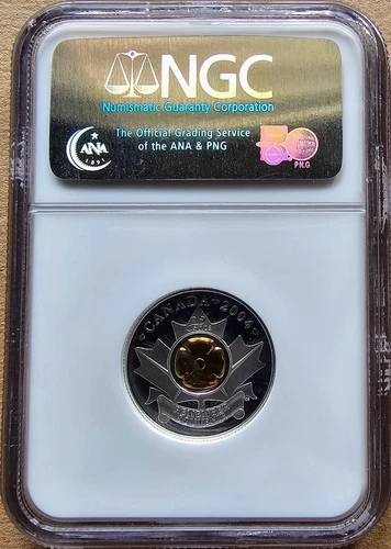 2004 Canada 25 Cents Mint Annual Report Poppy Gold NGC PF69 Ultra Cameo