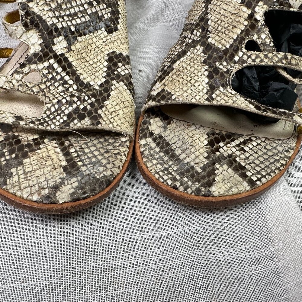 Maison Martin Margiela Python Snake Flat Ankle St… - image 3