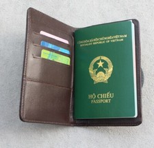 Brown Genuine CROC Leather Skin Passport Cover Holder WALLET