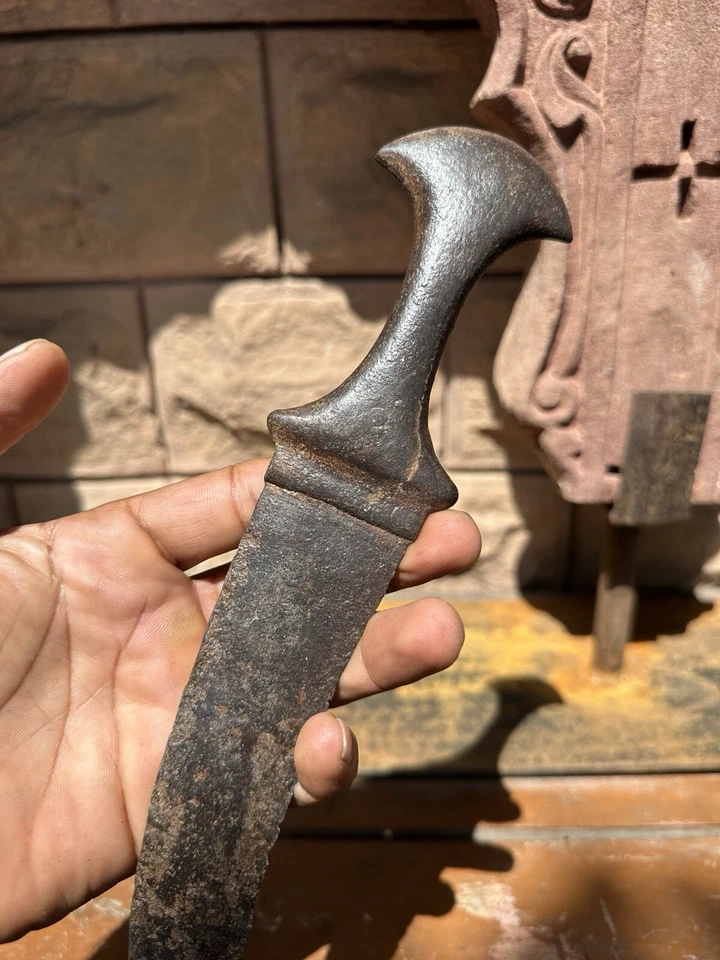 Antigua Espada Cuchillo Jamia Daga India Forjada a Mano Hierro Raro Foto 2 de 4