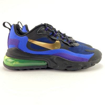 Nike Men S Air Max 270 React Black University Gold Run Shoes Ao4971 005 Sz 9 5 Ebay