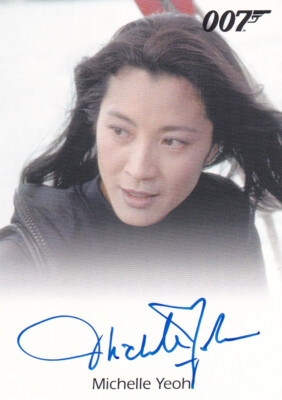 James Bond Female Full Bleed Autograph Card signed by Michelle Yeoh # 2