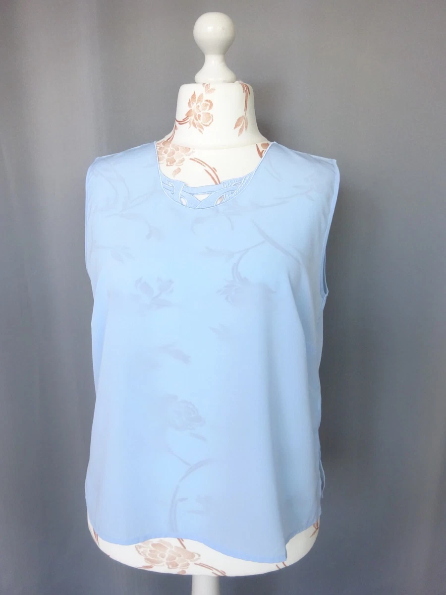 Chemisier Tunique à Fleurs Créponné CANDA Taille L (FR44) – Vintage Femme – Neuf Sans étiquettes