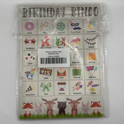 Birthday Bingo Game 24 Players for Birthday Party Games for Supplies