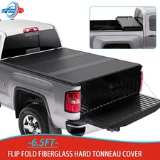 6.5 / 6.6FT FRP HARD Tonneau Cover For 2007-23 Toyota Tundra Truck Bed Tri-Fold