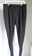 Greg Norman Dress Pants 32x32 Black Stretch Waist Flat Front Golf Slacks Pre-own