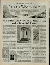 1924 Curtis Woodwork Mere House Beautiful Home Vintage Print Ad 3971