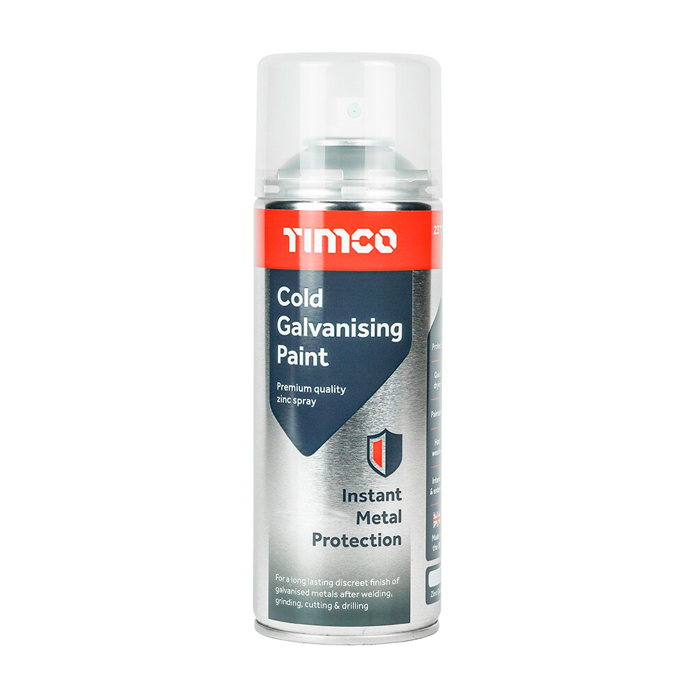 Timco Cold Galvanising Paint 380ml Zinc Spray Metal Protection Corrosion Rust