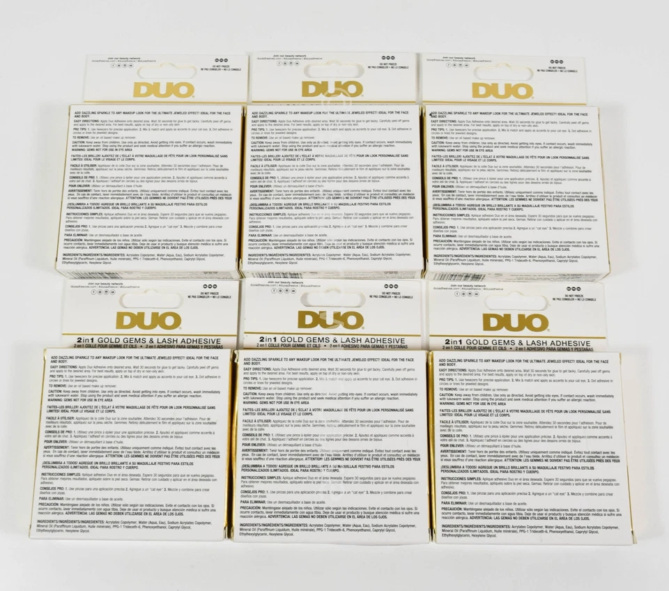 6 - Duo 2 in 1 Gold Edelsteine & Wimpernkleber Kit #55154 Fantasy Cosplay - Bild 2 von 2
