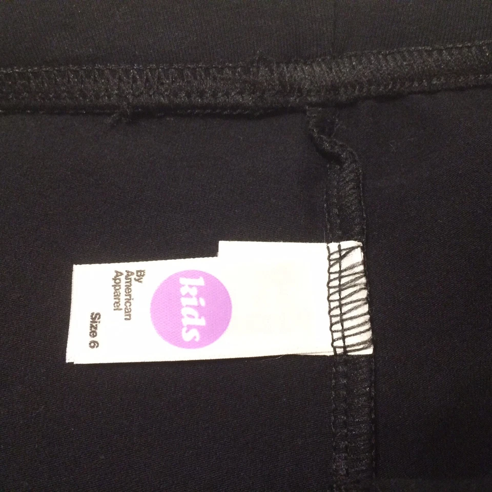 Leggings negros originales American Apparel niños jóvenes talla 6 niñas Foto 3 de 3