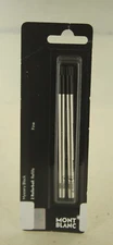 Mont Blanc 2 Rollerball Pen Refill Fine Mystery Black Ink Cartridges Nr. 107881