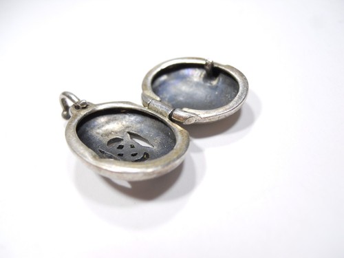 VINTAGE KELTISCHES KNOTEN DESIGN OVALES MEDAILLON 925 STERLINGSILBER CHARM ANHÄNGER - Bild 9 von 10