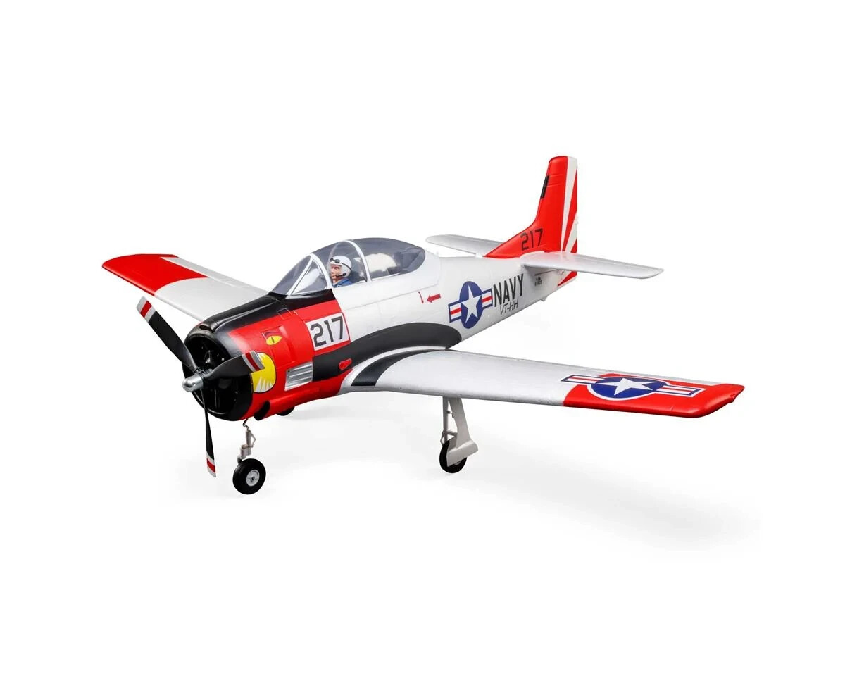 E-flite EFlite T28 T-28 Trojan 1&period;2m BNF Bind in Fly Basic Electric RC Airplane