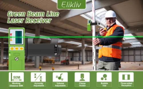 Elikliv 4x360° Self Levelling Laser Level Cross Line Green Horizontal Vertical - Picture 18 of 18