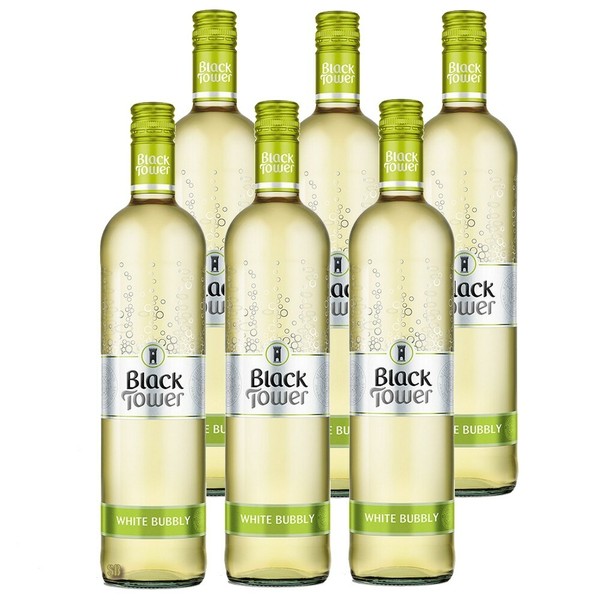 6 Black Tower White Bubble Fruchtiger Lieblicher Perlwein 9,5% Vol 6 X 75Cl-image