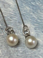 Akoya Pearl Threaders From Repurposed Mikimoto Brooch