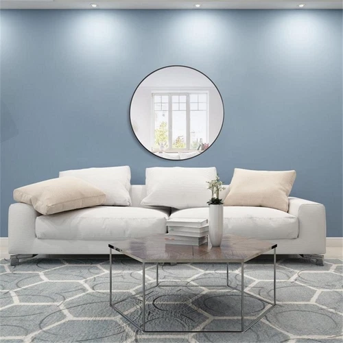 Elegant Decor Eternity 42" Round Metal Frame Mirror in Black - Picture 10 of 10