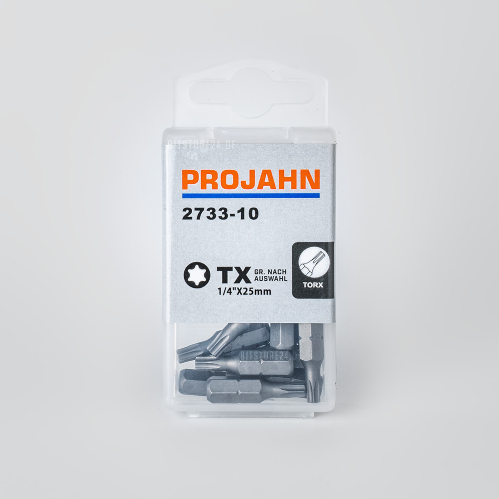 PROJAHN TX Bit für TORX® -Schrauben 1/4" 25mm Bits T8 T10 T15 T20 T25 T30 .. T50 4