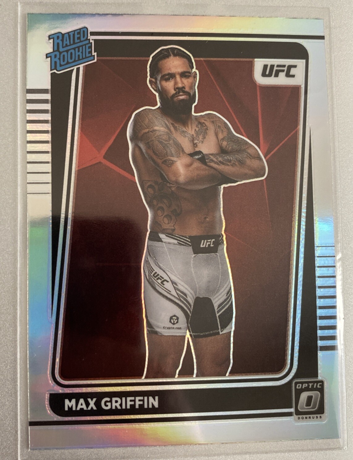 2022 Panini Donruss Optic UFC Max Griffin Rated Rookie RC #119 Silver Holo Prizm