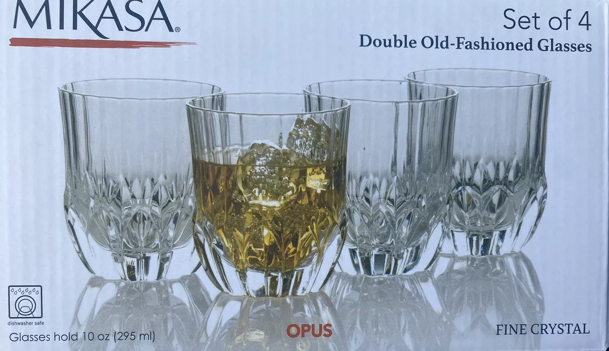 NEW MIKASA OPUS Fine lead free Crystal Double Old Fashioned