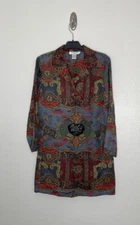 CITRON Santa Monica Floral Silk Blend Jacket Women’s SzPetite Medium