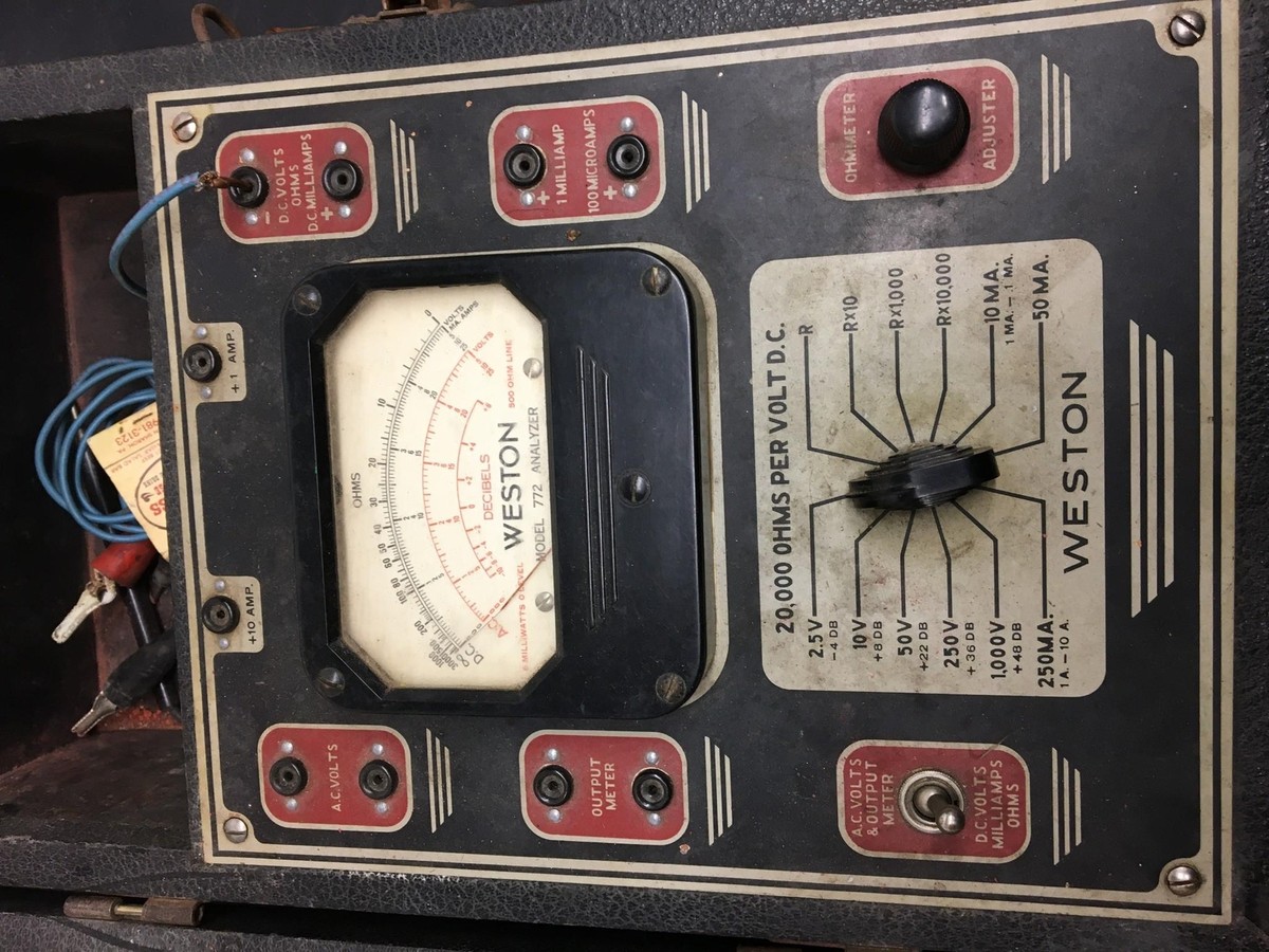 Antique Weston Model 772 Analyzer Multimeter Test Set - Amps,Ohms