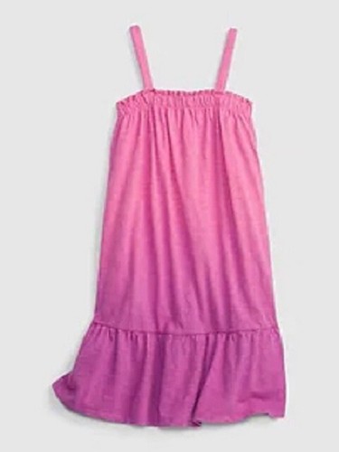 NWT Gap Girls Cami Dress Midi Hombre tiered pink   you pick size - Picture 1 of 1