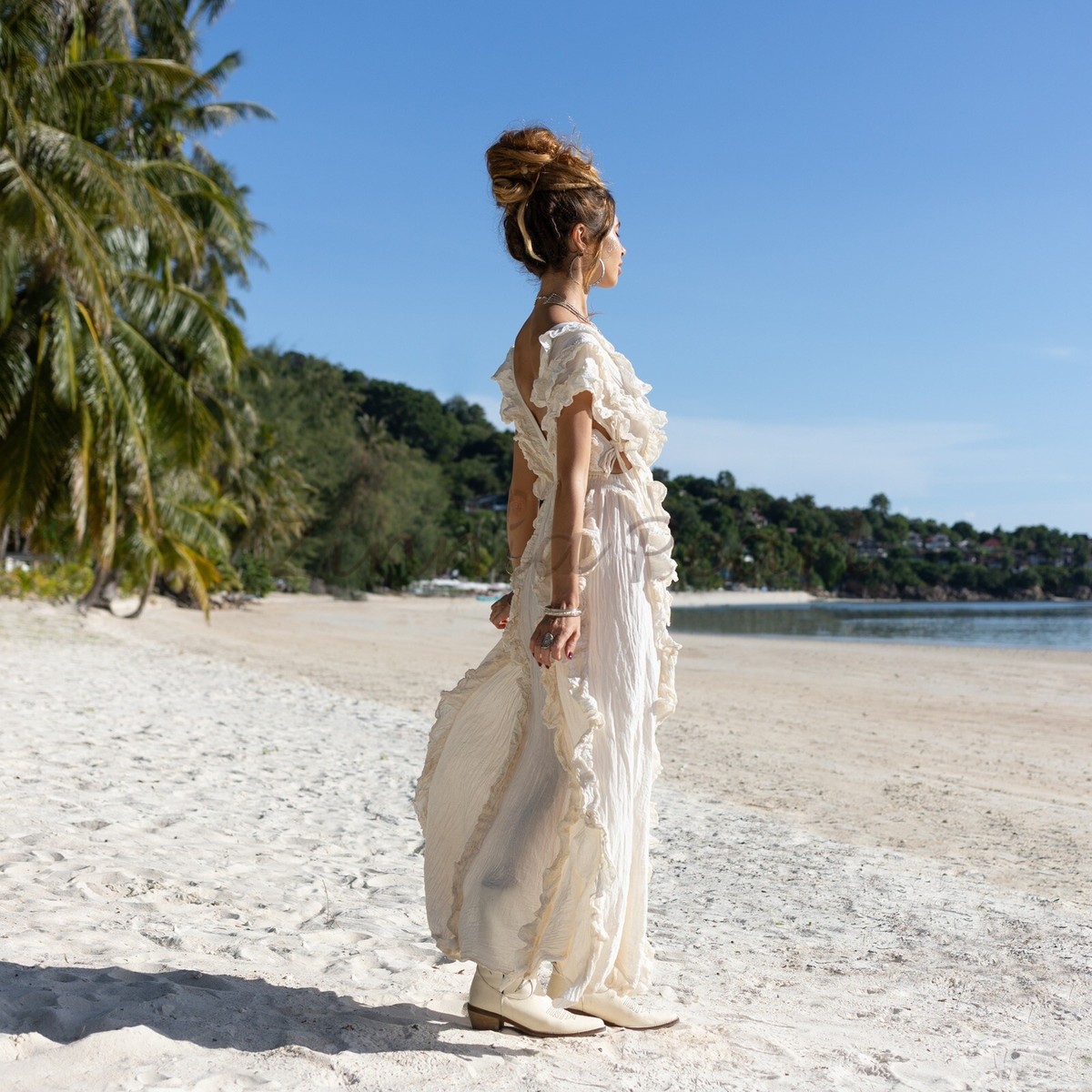Lilian Wedding Dress Old World Wedding Festival Dress Summer Holiday Reg  Size | eBay