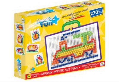 The Toy Company CF Koffer mit 270 Pinks Ø 10mm Steck-Mosaik Koffer