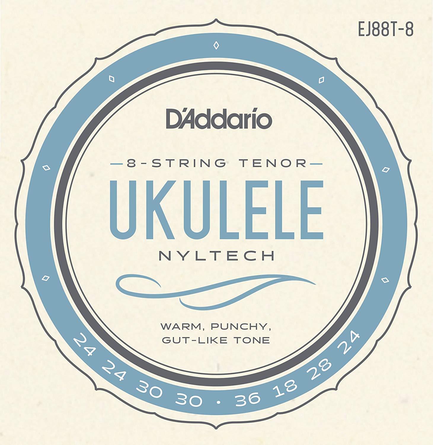 D'Addario EJ88T-8 Nyltech Ukulele 8-String Tenor