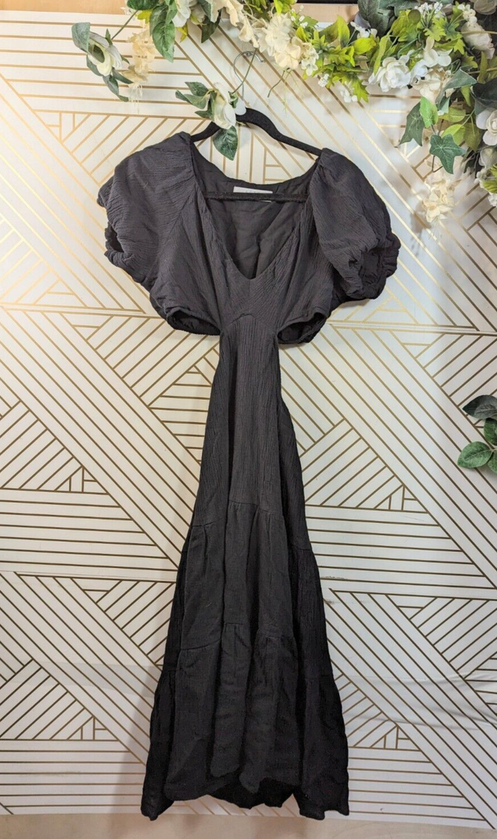 knee length dresses for ladies Keairra Puff Sleeve Midi Dress