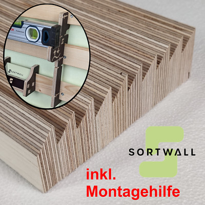 French Cleat Leisten bis zu 150cm 15mm-10erSet-inkl Montagehilfe für Keilleisten