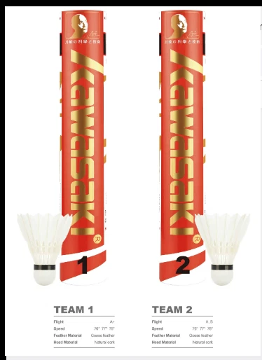 Kawasaki Team 1 Turnierklasse (BWF) und Team 2 Federshuttles