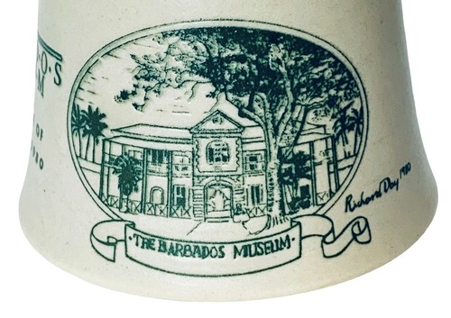 Vintage EG BARBADOS MUSEUM & Historical Society Richard Day Green Collector Bell - Bild 4 von 10