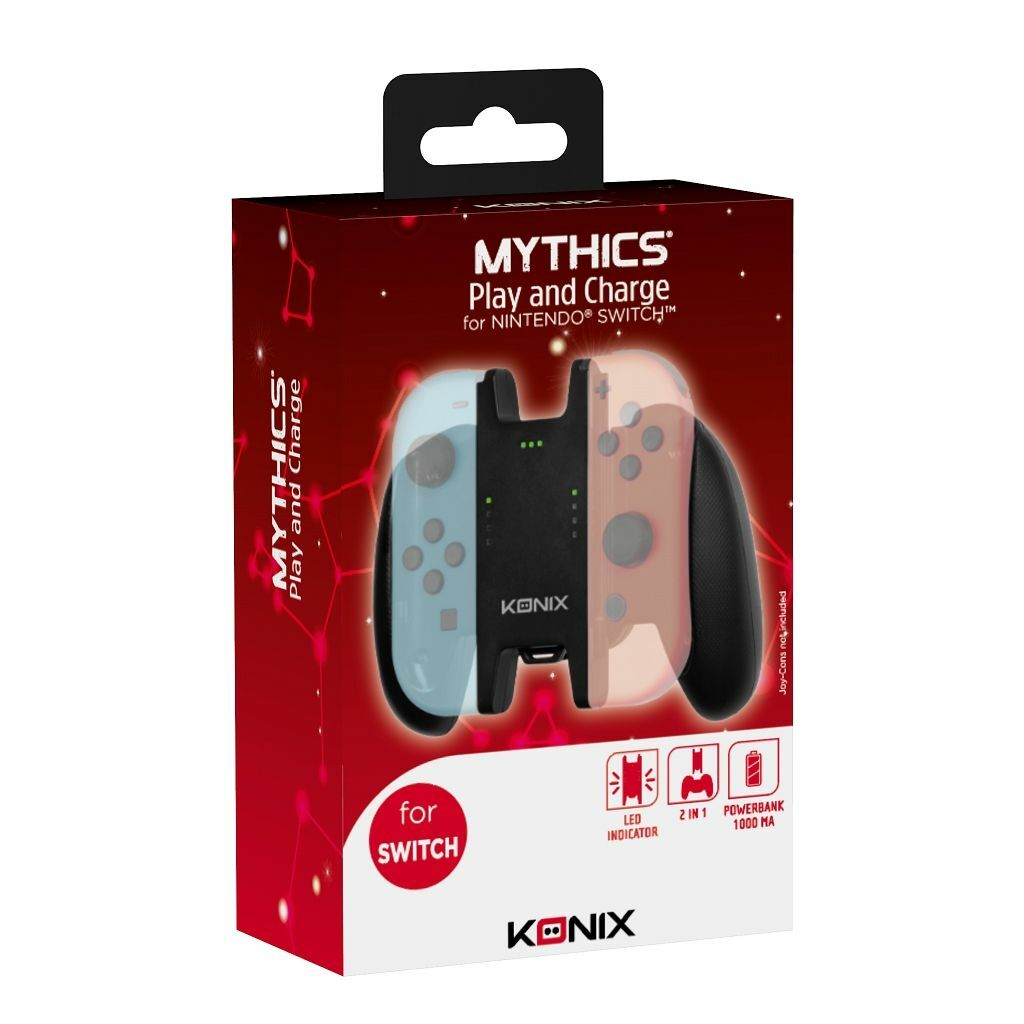 Manette grip ergonomique Switch avec batterie de secours pour joueur nomade