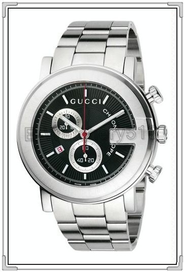 New Authentic Gucci G-chronograph Ya101309 Black Dial stainless