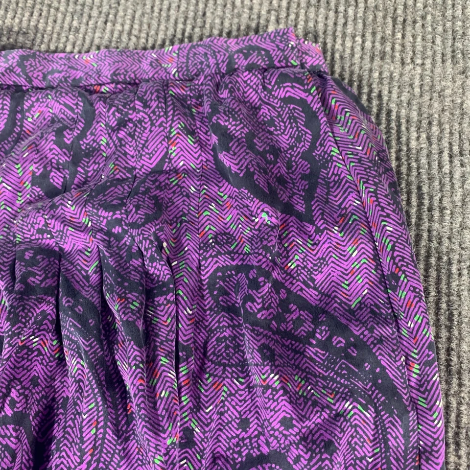 Falda De Colección Carlisle Para Mujer 2 Púrpura Seda Ligera Plisada Acampanada Cómoda 22x26 Foto 4 de 4