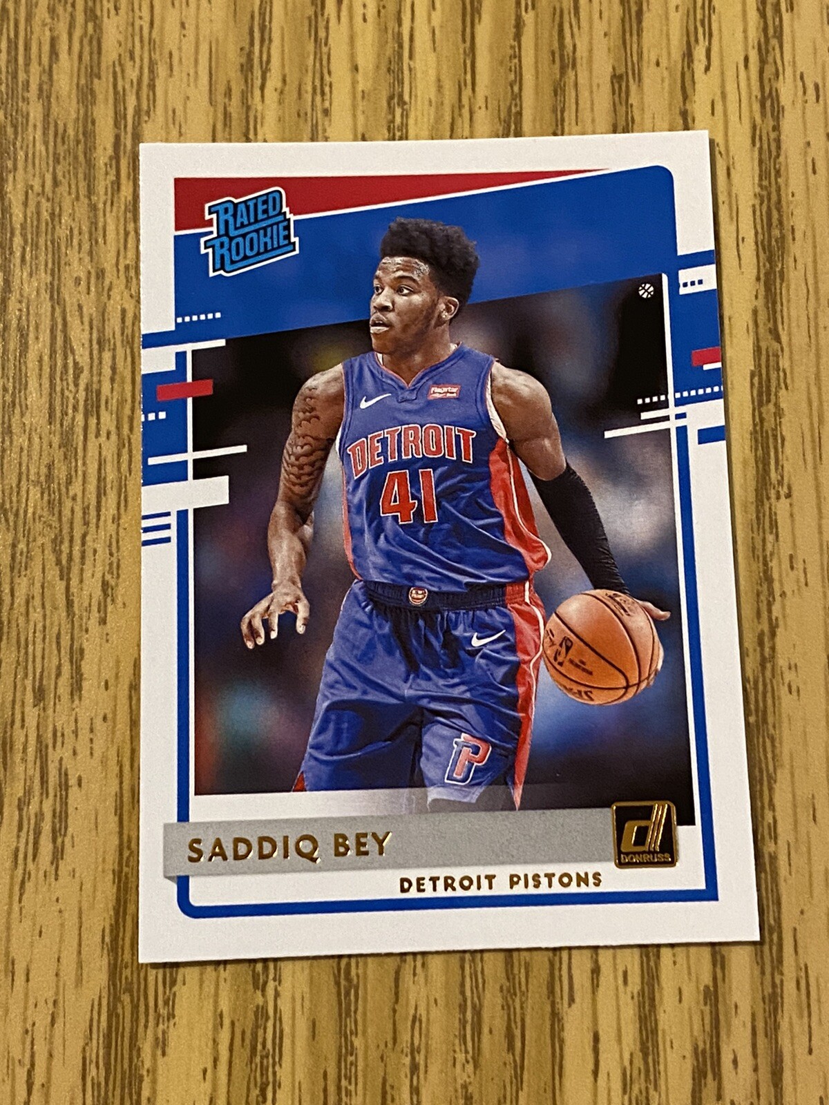 2020-21 Donruss Basketball Saddiq Bey Rated Rookie Detroit Pistons RC #210